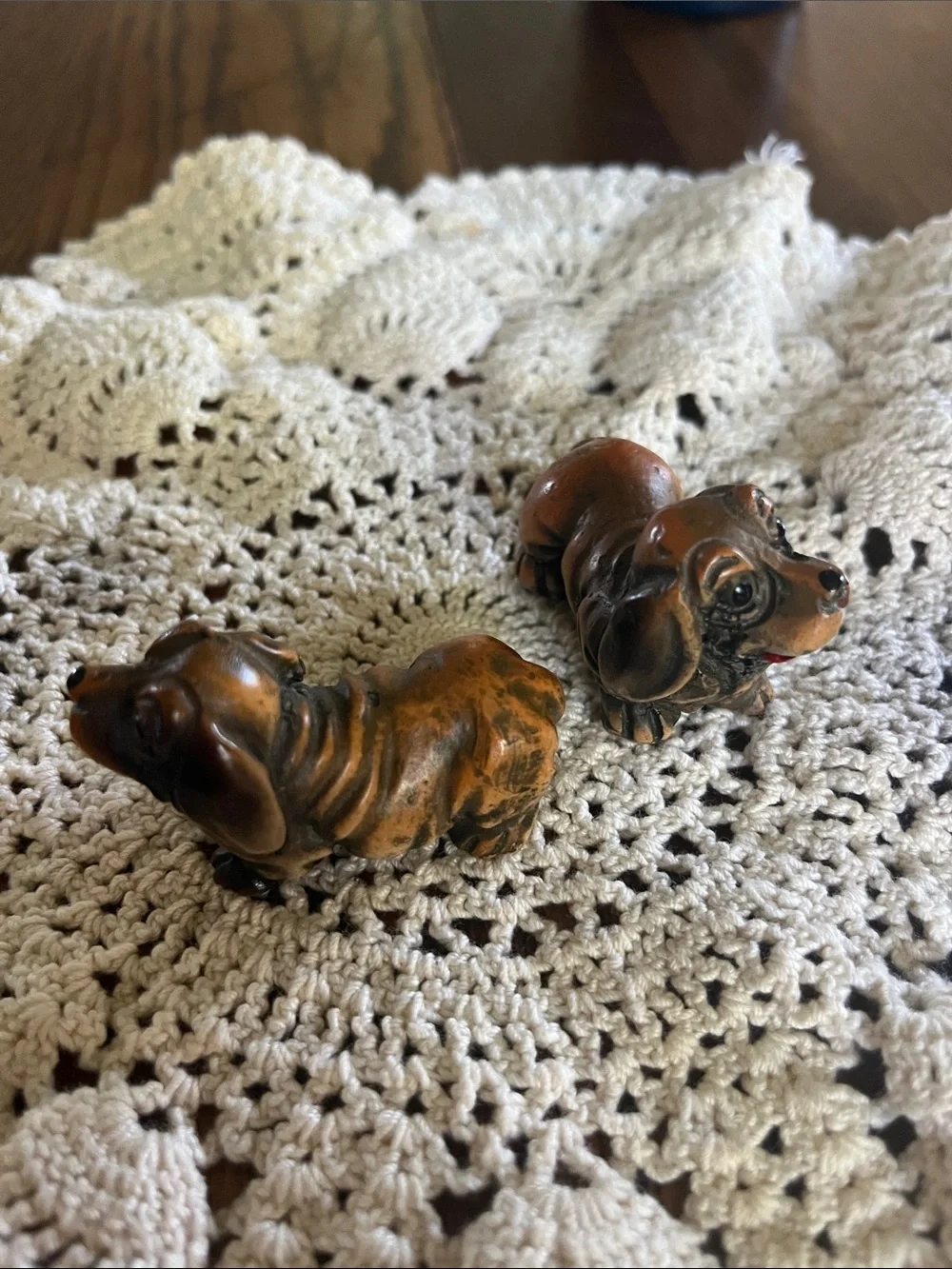Hand-Painted Brown Dachshund Figurine for Small Pets Display